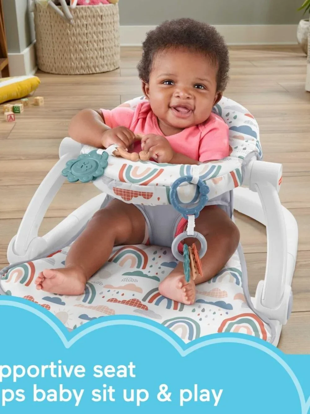 Fisher-Price Portable Foldable Baby Chair Sit-Me-Up Floor Seat